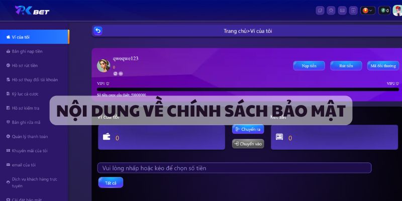 noi dung ve chinh sach bao mat